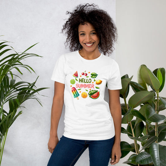 T-Shirt, Summer, Sommer T-Shirt, sommerlich, Hello Summer